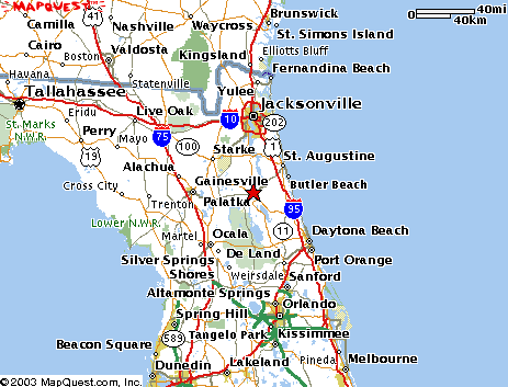 map of florida. Northeast Florida Map