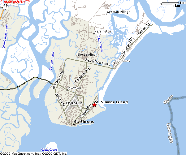 St Simons Island Downtown Ga Maps